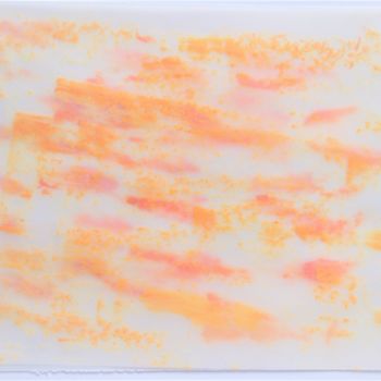 Dessin intitulée "field work in orange" par Dorothea Breit, Œuvre d'art originale, Pastel