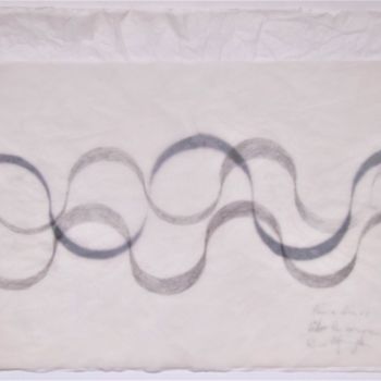 Tekening getiteld "waves (many-layered)" door Dorothea Breit, Origineel Kunstwerk, Potlood