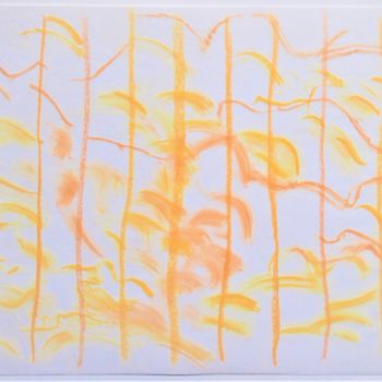 Dessin intitulée "lightforest" par Dorothea Breit, Œuvre d'art originale, Pastel