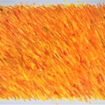 Drawing titled "yellow carpet" by Dorothea Breit, Original Artwork, Pastel