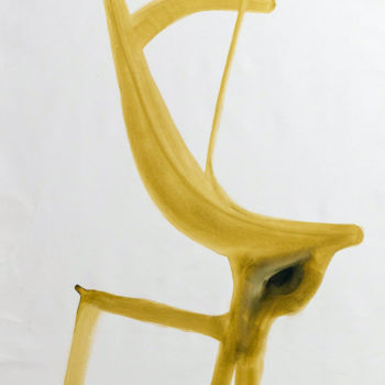 Malerei mit dem Titel "Olive deer" von Ulugbek Doschanov, Original-Kunstwerk, Acryl