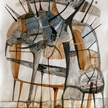 Malerei mit dem Titel "Untitled" von Ulugbek Doschanov, Original-Kunstwerk, Tinte