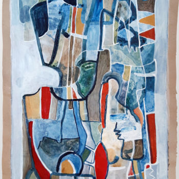 Painting titled "ABSTRACT PAPER" by Ulugbek Doschanov, Original Artwork, Tempera