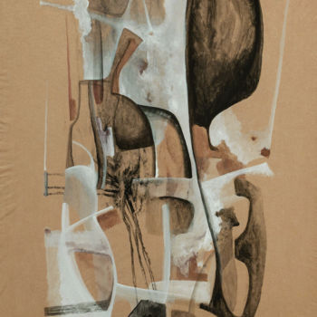 Malerei mit dem Titel "Untitled" von Ulugbek Doschanov, Original-Kunstwerk, Gouache