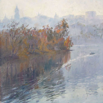 Painting titled "Осень. Киев." by Filipp, Original Artwork, Oil