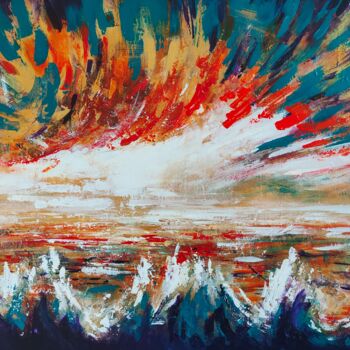 Pintura titulada "Stormy Water" por Douglas Findlay, Obra de arte original, Acrílico