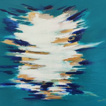 Schilderij getiteld "Turquoise Reflectio…" door Douglas Findlay, Origineel Kunstwerk, Acryl