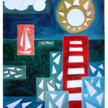 Painting titled "phare" by Olivier Doulut, Original Artwork