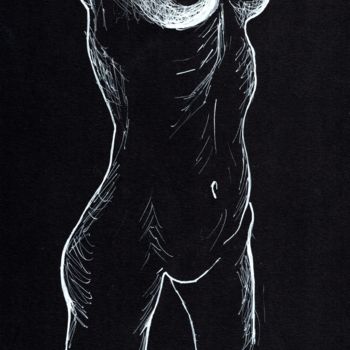 Dibujo titulada "Buste" por Doumé Francky, Obra de arte original, Rotulador