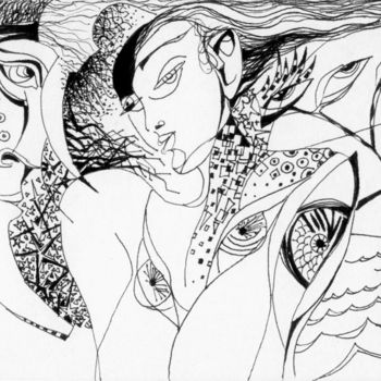 Drawing titled "drawing 621" by Biser Panayotov, Original Artwork, Ink