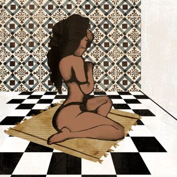 Arts numériques intitulée "Bohemian women on t…" par Dounia Jaaboub, Œuvre d'art originale, Peinture numérique