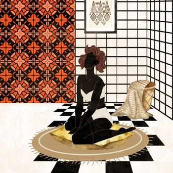 Arts numériques intitulée "Bohemian women on t…" par Dounia Jaaboub, Œuvre d'art originale, Peinture numérique