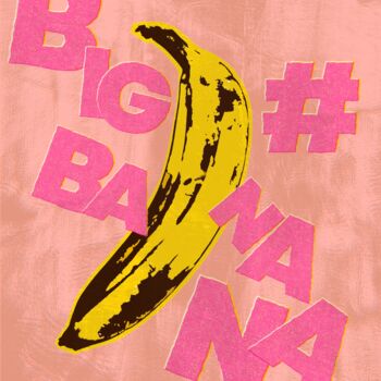Arts numériques intitulée "Big banana pinky mo…" par Dounia Jaaboub, Œuvre d'art originale, Peinture numérique