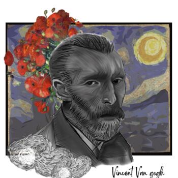 Arte digitale intitolato "Vincent Van Gogh ar…" da Dounia Jaaboub, Opera d'arte originale, Pittura digitale