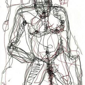 Drawing titled "10 JANVIER 2013" by Dov Melloul, Original Artwork