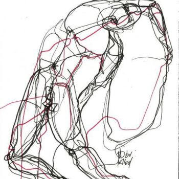 Desenho intitulada "12 MARS 2013" por Dov Melloul, Obras de arte originais