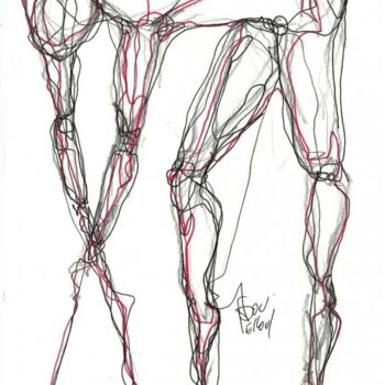 Tekening getiteld "1 AVRIL 2013" door Dov Melloul, Origineel Kunstwerk