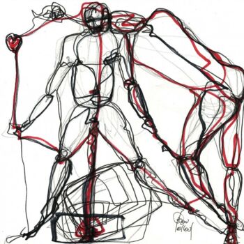 Disegno intitolato "3 MAI 2013" da Dov Melloul, Opera d'arte originale