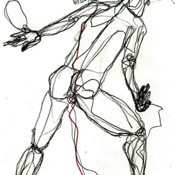 Drawing titled "6 JUIN 2013" by Dov Melloul, Original Artwork