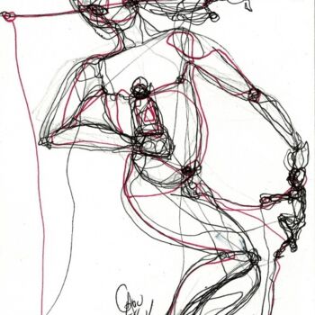 Drawing titled "7-juil 2013 LA FETE…" by Dov Melloul, Original Artwork