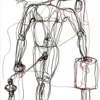 Desenho intitulada "16-juil 2013 CORPS…" por Dov Melloul, Obras de arte originais