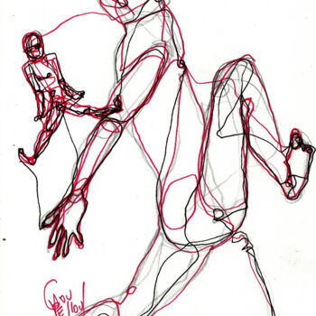 Drawing titled "24-juil 2013 TENIR…" by Dov Melloul, Original Artwork