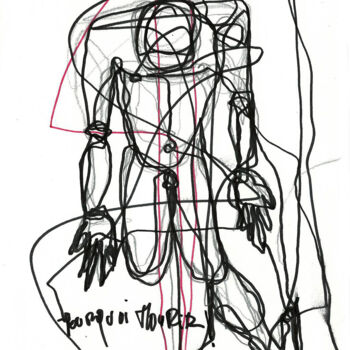 「3-aout-2013 POURQUO…」というタイトルの描画 Dov Melloulによって, オリジナルのアートワーク, 鉛筆