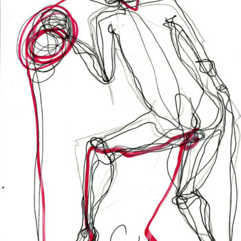 Drawing titled "24-aout-2013 DE DOS…" by Dov Melloul, Original Artwork