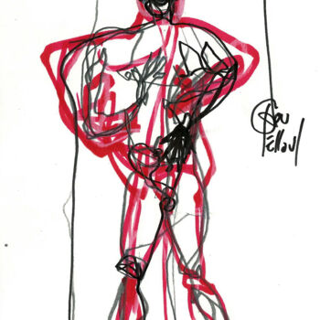 Drawing titled "30-aout 2013 VIE EN…" by Dov Melloul, Original Artwork