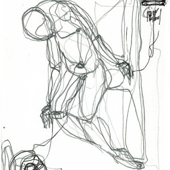 Drawing titled "4-oct 2013 JE DOIS…" by Dov Melloul, Original Artwork