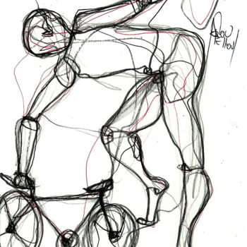 Drawing titled "4 NOV 2013 PETIT VE…" by Dov Melloul, Original Artwork