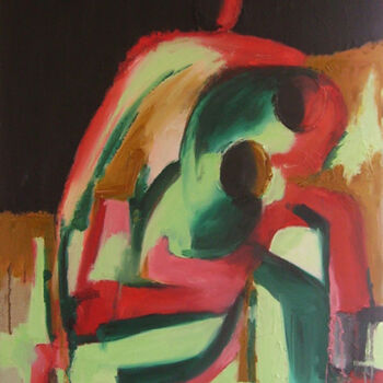 Malerei mit dem Titel "LES ESPAGNOLS" von Dov Melloul, Original-Kunstwerk, Öl