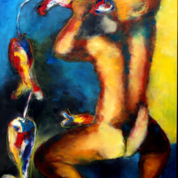 Painting titled "CABTURE" by Dov Melloul, Original Artwork, Oil