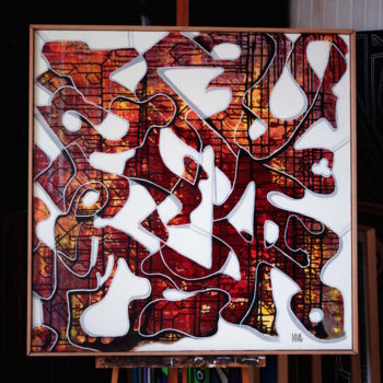 Pintura titulada "C'EST COMPLIQUE" por Doval, Obra de arte original, Acrílico Montado en Bastidor de camilla de madera