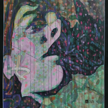 Pintura intitulada "J'aime quand tu me…" por Iurko Dovgaliuk, Obras de arte originais, Guache