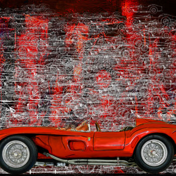 Arts numériques intitulée "250 testa rossa" par Denis Poutet, Œuvre d'art originale, Peinture numérique