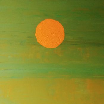 Painting titled "Soleil dans le vert" by Jean Duchemin, Original Artwork, Acrylic