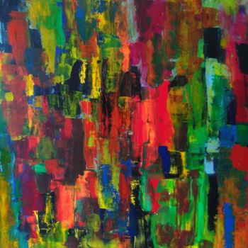 Painting titled "Evasion des couleurs" by Jean Duchemin, Original Artwork, Acrylic