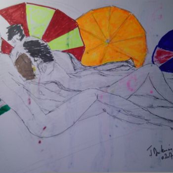 Drawing titled "Parasol" by Jean Duchemin, Original Artwork, Other