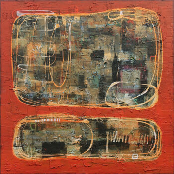Картина под названием "A245 abstract paint…" - Damian Pavlovic, Подлинное произведение искусства, Акрил