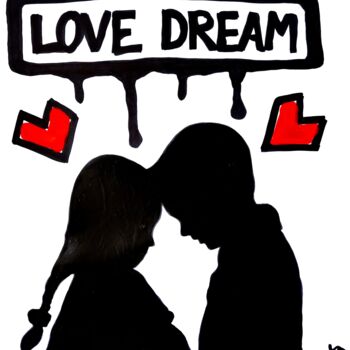 Peinture intitulée "love dream" par Dr. Love, Œuvre d'art originale, Acrylique