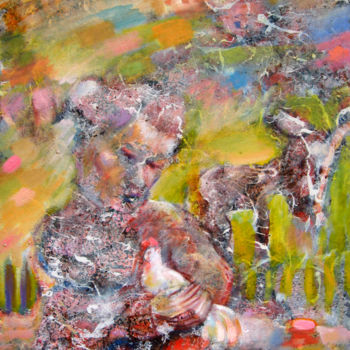 Malarstwo zatytułowany „My cock” autorstwa Valdemart, Oryginalna praca, Olej