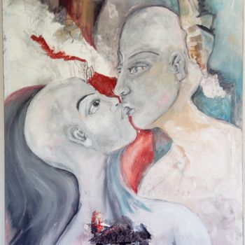 Malerei mit dem Titel "Fears" von Dragica Ilic, Original-Kunstwerk, Öl