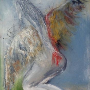 Schilderij getiteld "Angel" door Dragica Ilic, Origineel Kunstwerk, Olie