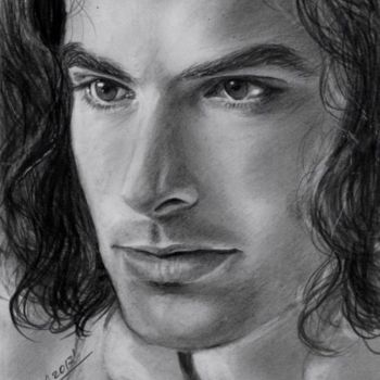 Desenho intitulada "aidan-turner-as-dan…" por Anastasia Malashenko, Obras de arte originais, Lápis