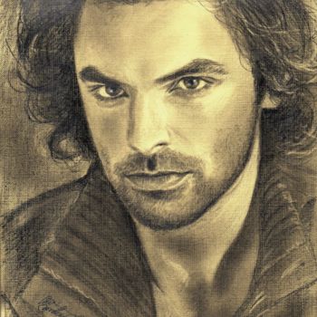 Dessin intitulée "Aidan" par Anastasia Malashenko, Œuvre d'art originale, Crayon