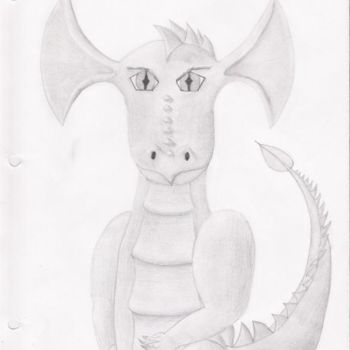 Drawing titled "My dragon" by Gwen, Original Artwork