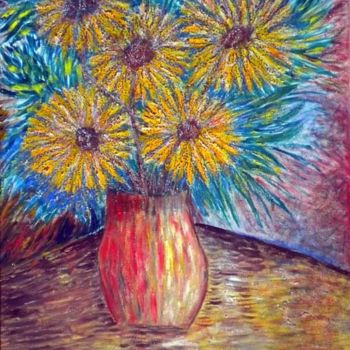 Painting titled "fiori in vaso" by Goran Westerholm, Original Artwork