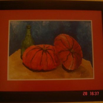 Drawing titled "Pumpkins" by Drikus Zwart, Original Artwork