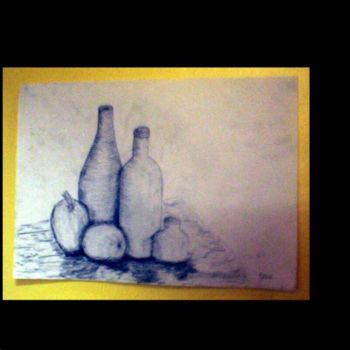 Zeichnungen mit dem Titel "Bottles" von Drikus Zwart, Original-Kunstwerk